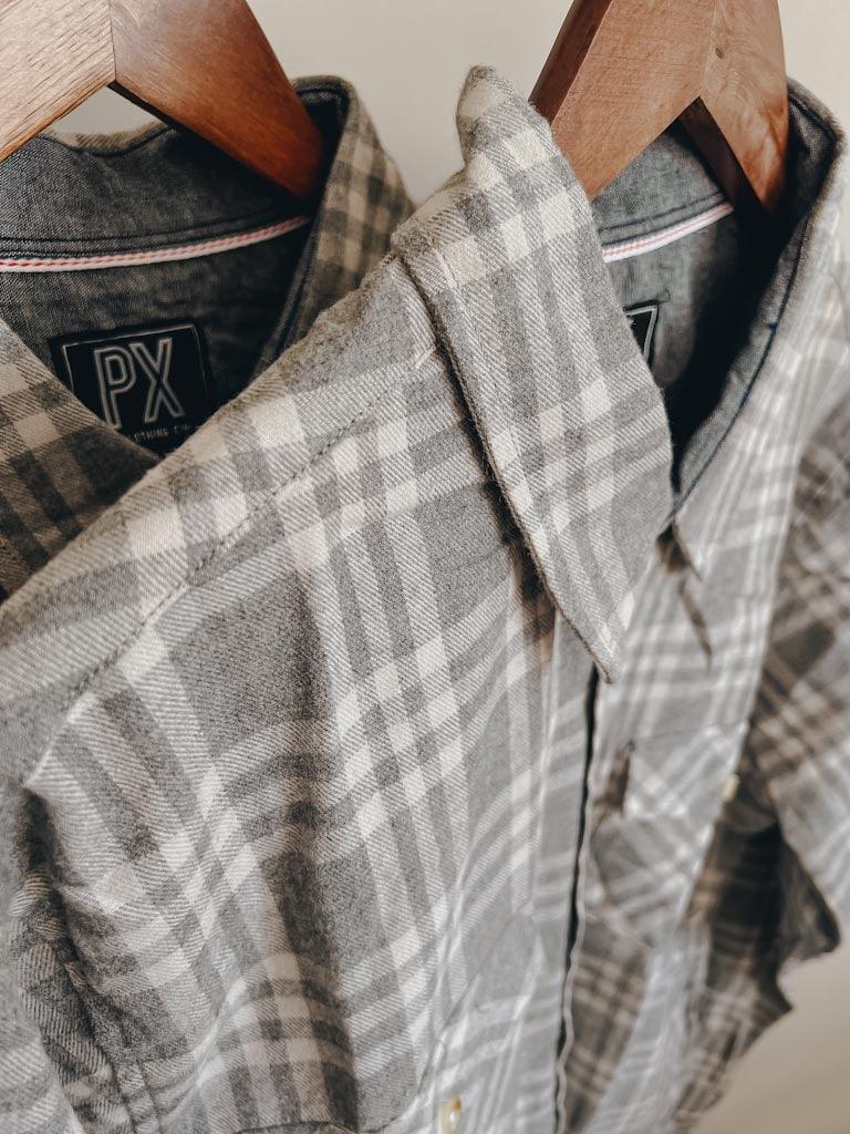 PX Luca Flannel Shirt - Grey - S